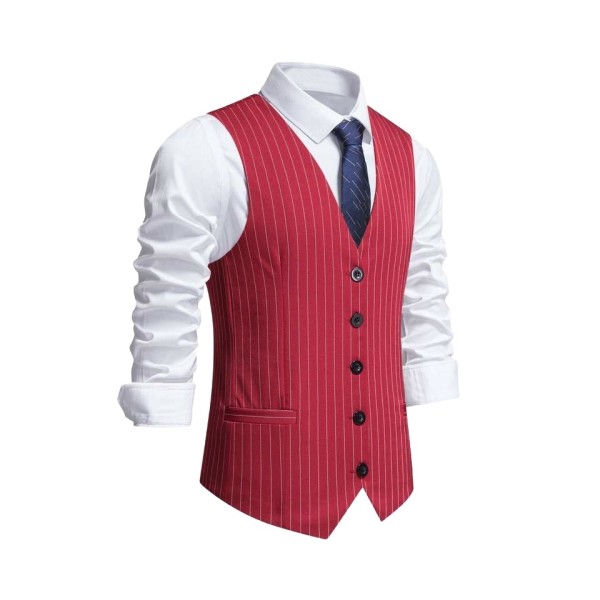 Business Casual Striped Suit Vest