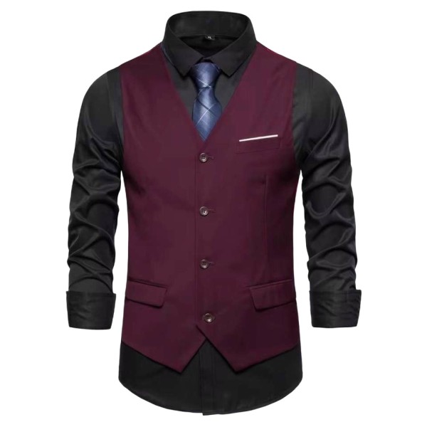 Men's Business Cotton-Poly Blend Vest