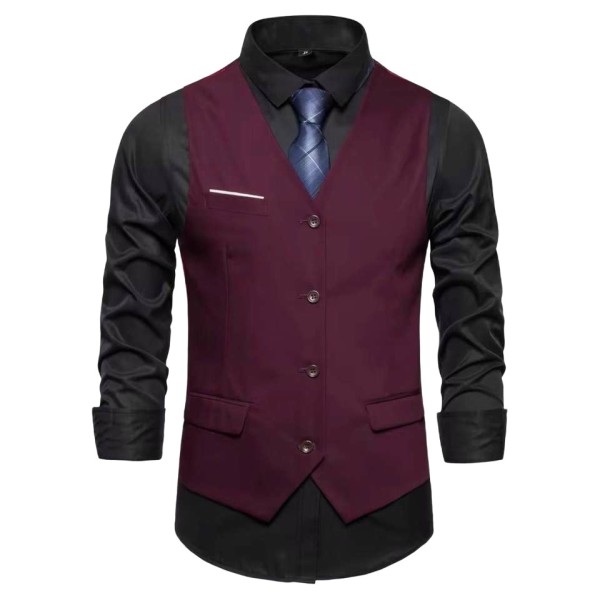 Men's Business Cotton-Poly Blend Vest