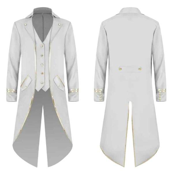 Men's Warm Wool Coat with Double-Button Stand Collar