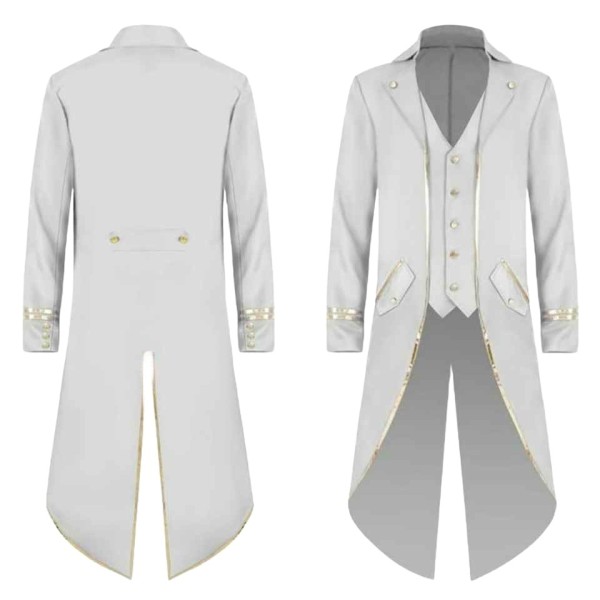 Men's Warm Wool Coat with Double-Button Stand Collar