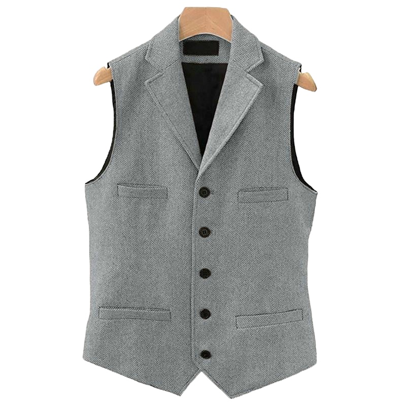 Slim-Fit Vintage Multi-Color Men's Suit Vest