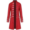 Long-Length Men's Formal Coat with Stand Collar