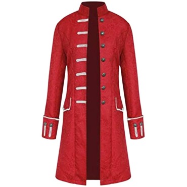 Long-Length Men's Formal Coat with Stand Collar