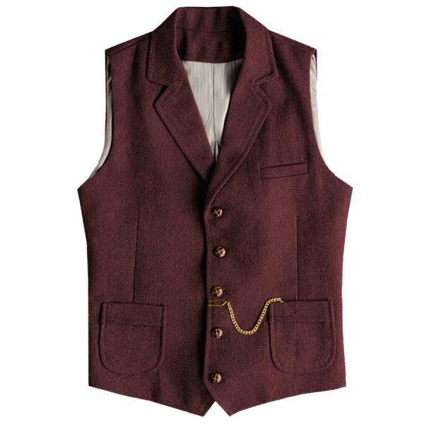 Suede Business Formal Men's Vest