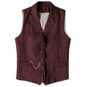 Suede Business Formal Men's Vest
