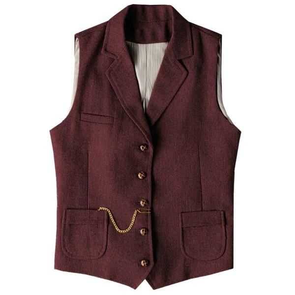 Suede Business Formal Men's Vest