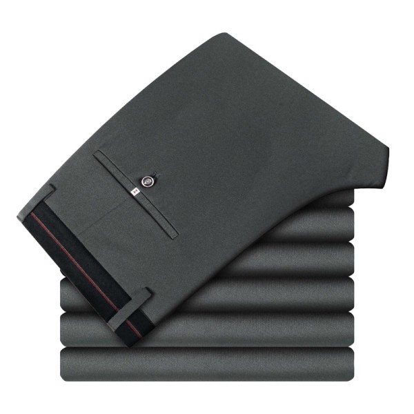 Wrinkle-Resistant, Non-Iron, Straight-Leg Men's Trousers