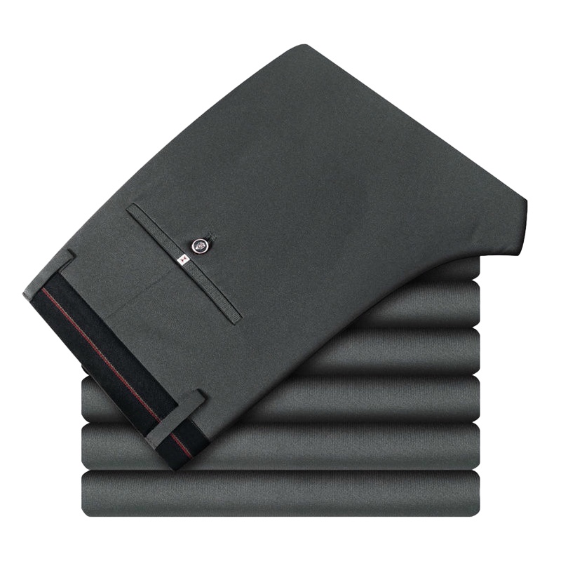 Wrinkle-Resistant, Non-Iron, Straight-Leg Men's Trousers