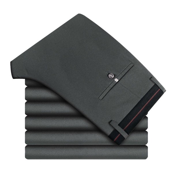 Wrinkle-Resistant, Non-Iron, Straight-Leg Men's Trousers