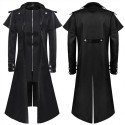 Slim-Fit, Long-Length Formal Coat with Zipper