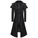 Slim-Fit, Long-Length Formal Coat with Zipper