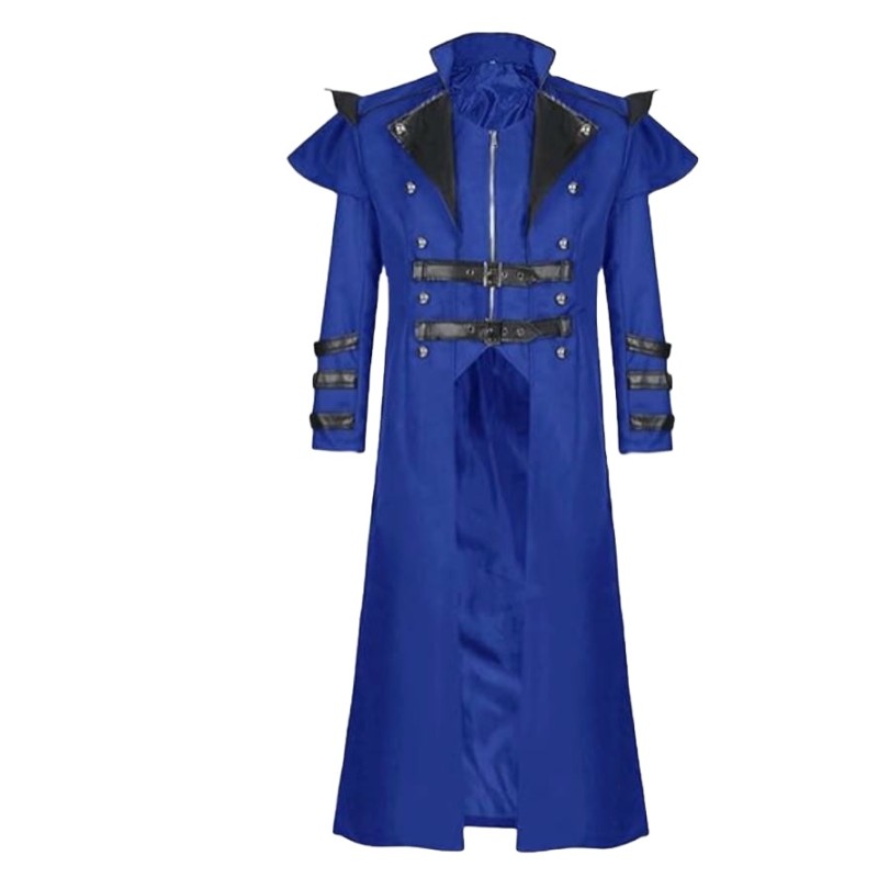 Men's Steampunk Long Trench Coat