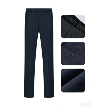 Breathable, Pure Wool Men's Formal Dress Trousers