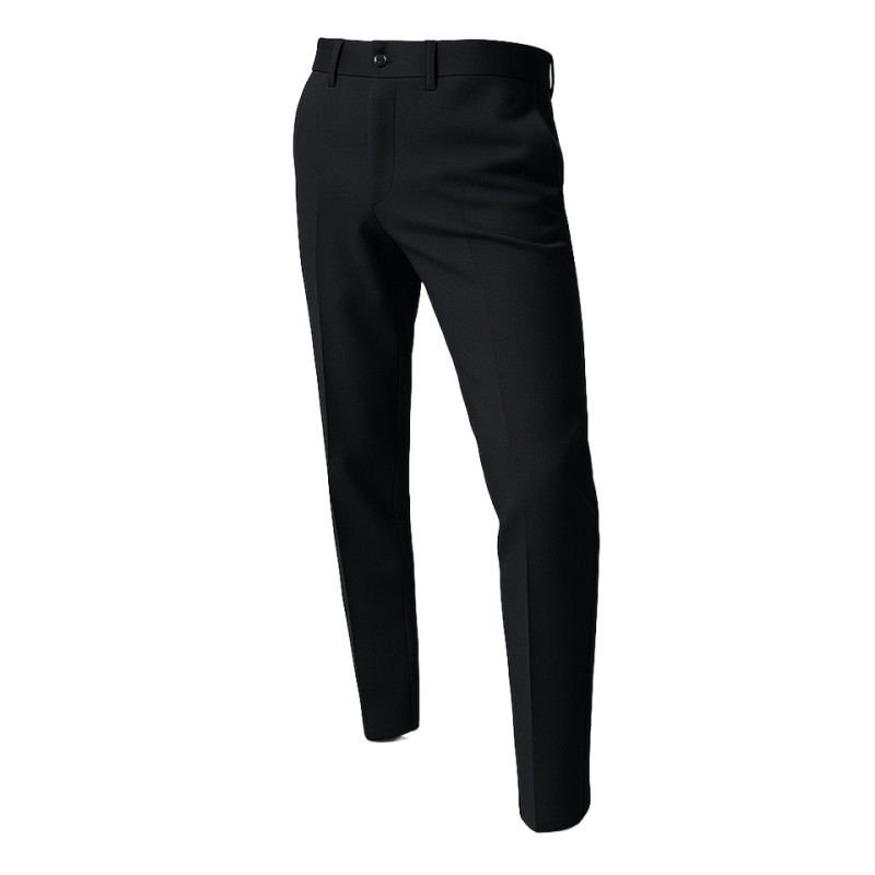 Wrinkle-Resistant, Straight-Leg, Mid-Rise Dress Trousers