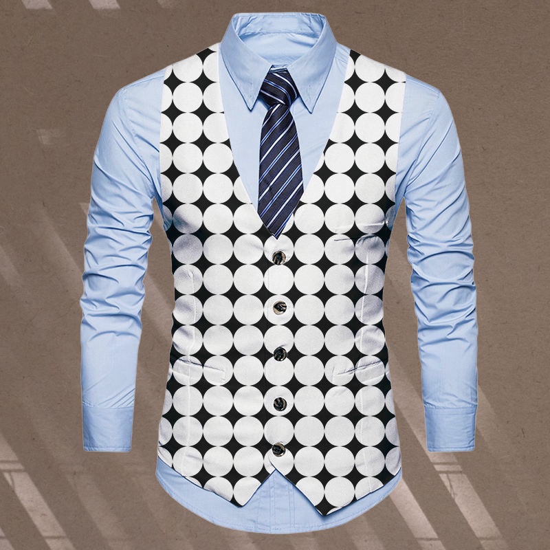 Slim-Fit, Wrinkle-Resistant Business Suit Vest for Men