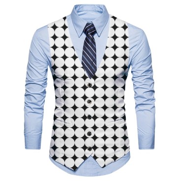 Slim-Fit, Wrinkle-Resistant Business Suit Vest for Men