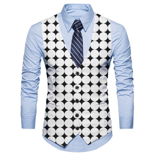 Slim-Fit, Wrinkle-Resistant Business Suit Vest for Men