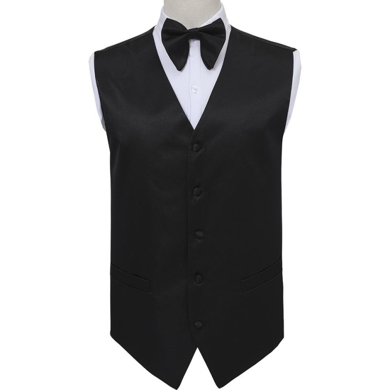 Solid-Color Formal Business Vest Set for Men